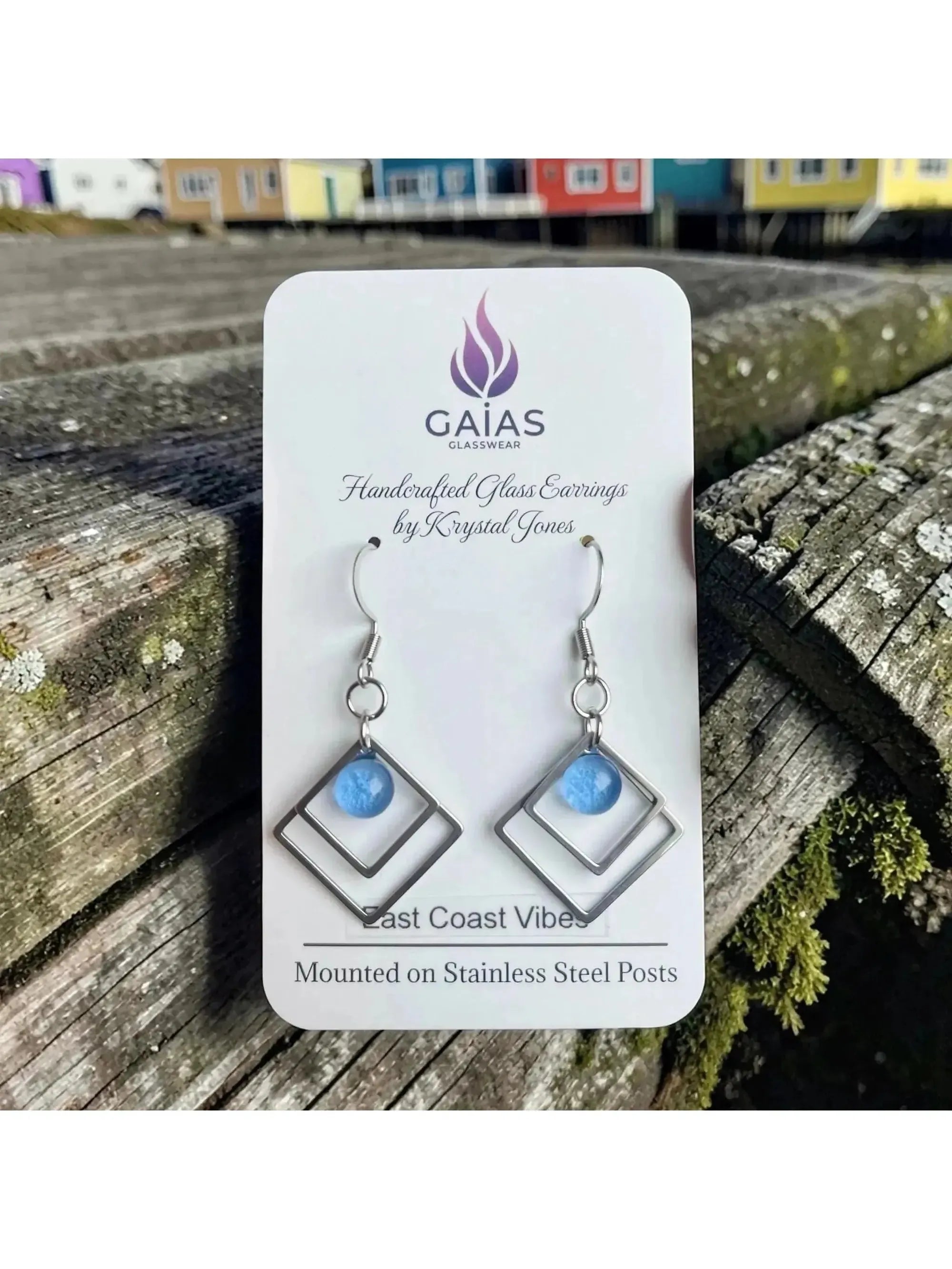 East Coast Vibes | Geometric Fused Glass Earring